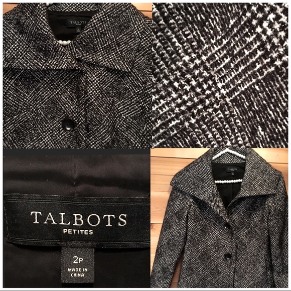 TALBOTS  METALLIC THREADING BLK & WHITE JACKET - Picture 4 of 10